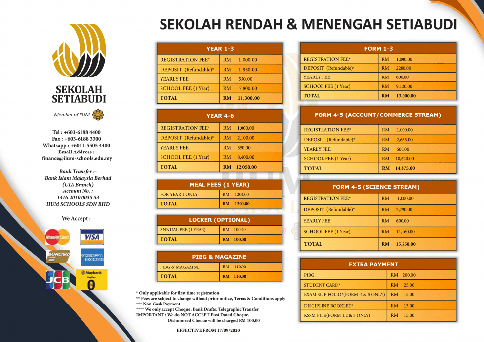 Fee Structure | IIUM Schools